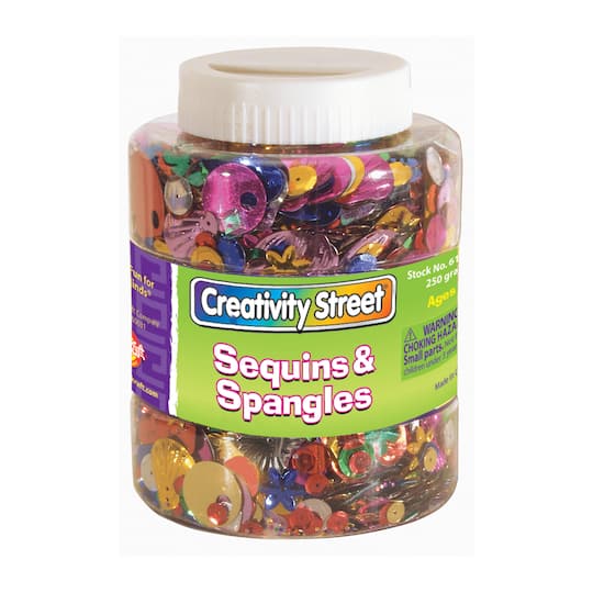 6 Pack: Creativity Street&#xAE; Sequins &#x26; Spangles Shaker Jar